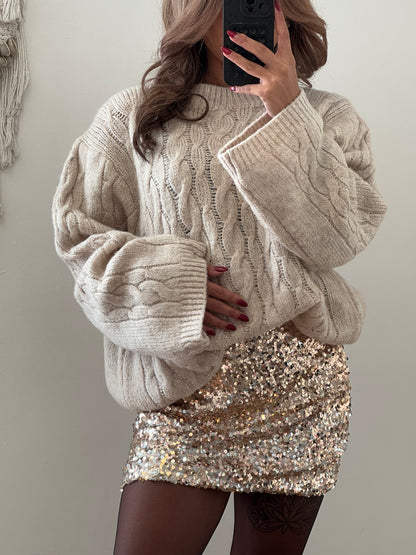 Glitter Skirt Gold