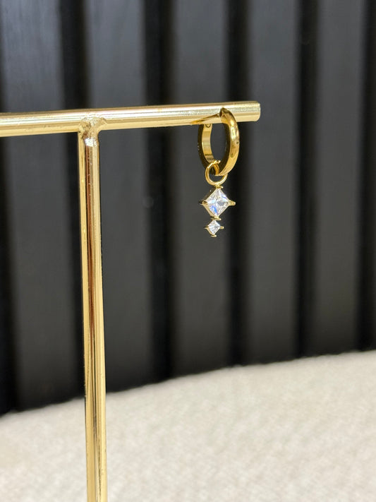 diamond star hoops gold | one piece