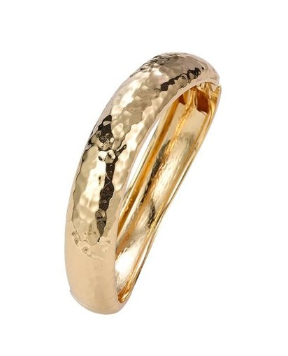 BIG STRUCTURED BANGLE GOLD
