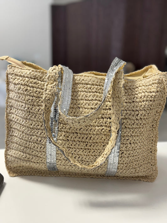 Jute Beach Bag Beige