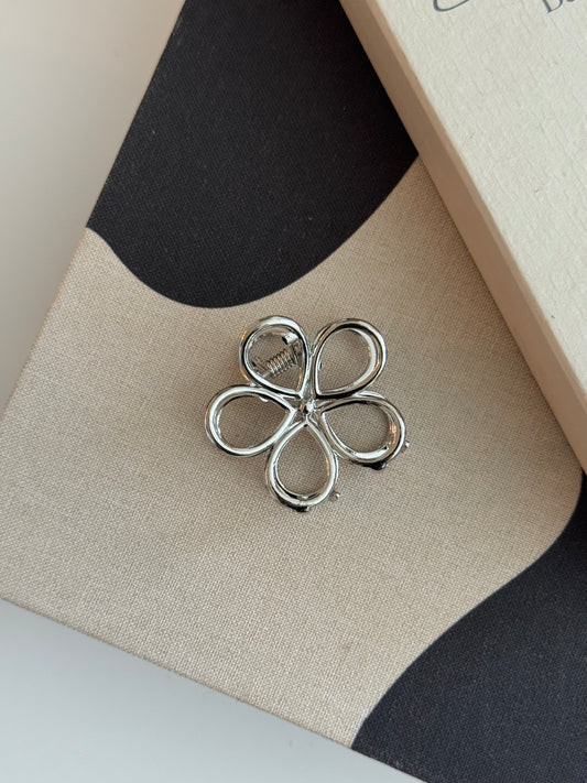 Floral Hairclip Silver