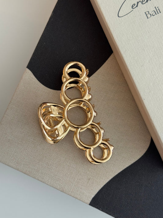Round Hairclip Gold