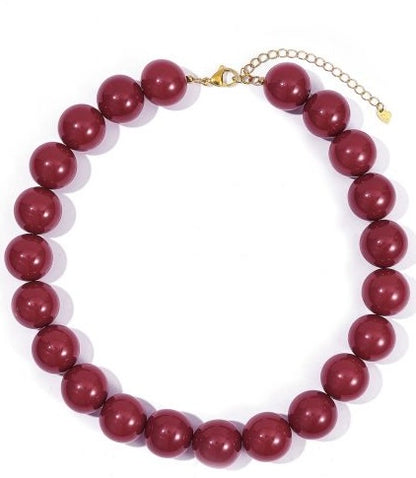 RED STATEMENT NECKLACE
