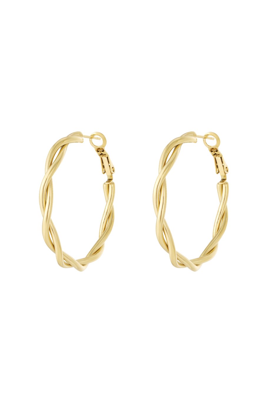 Geometric Hoops Gold