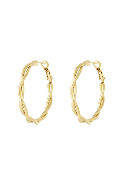 Geometric Hoops Gold