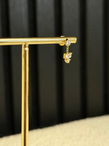 diamond drop earstuds gold | one piece