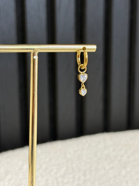 double love hoops gold | one piece