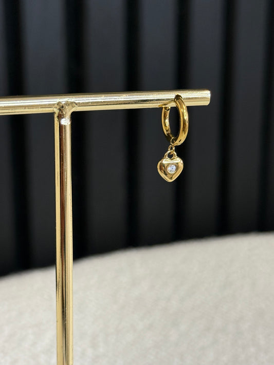 little diamond love hoops gold | one piece