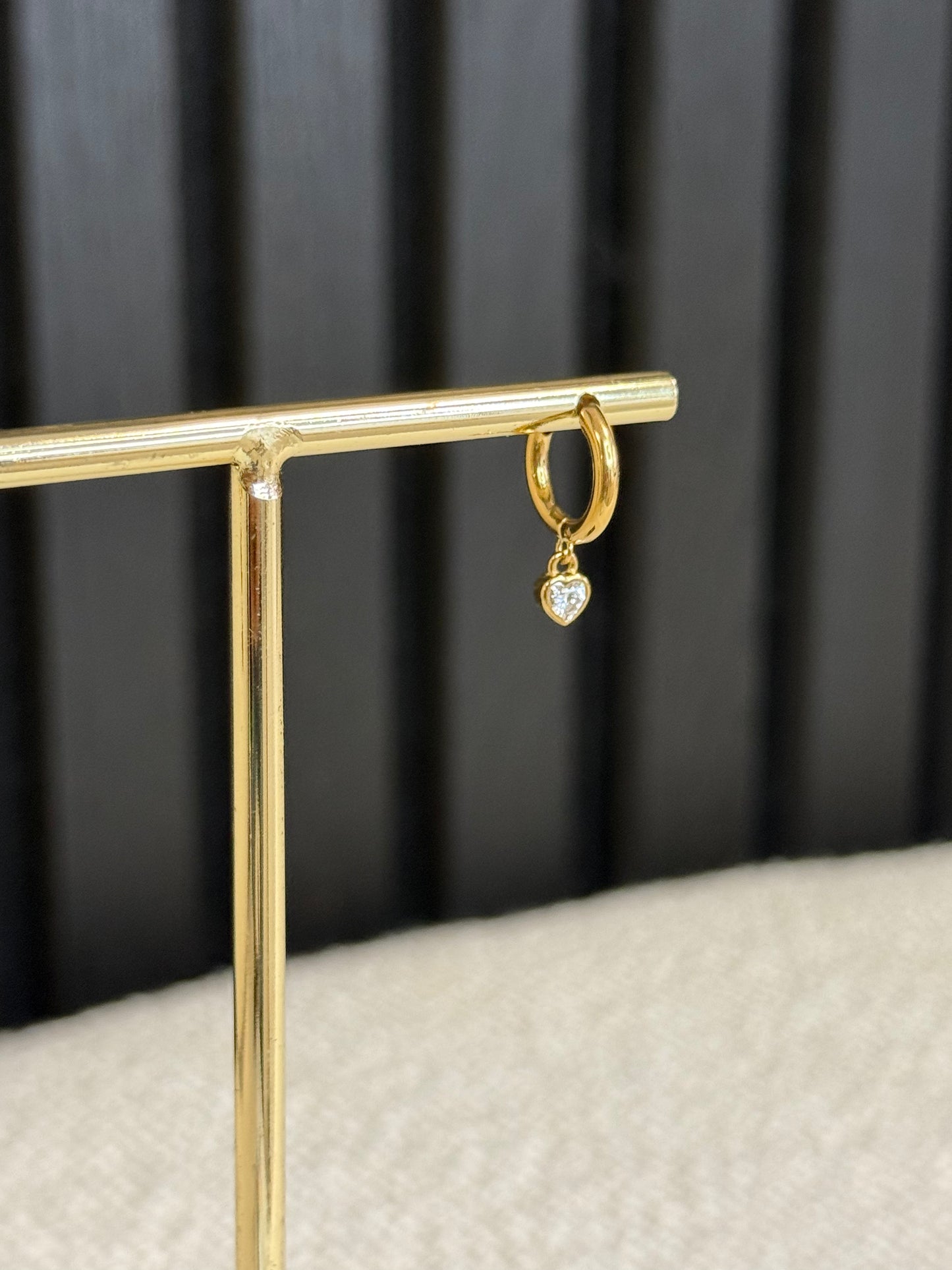 mini diamond love hoops gold | one piece