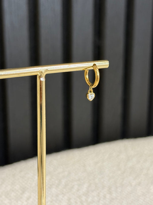 mini diamond love hoops gold | one piece