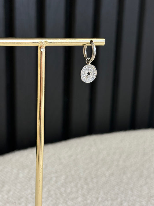 starry hoops silver | one piece