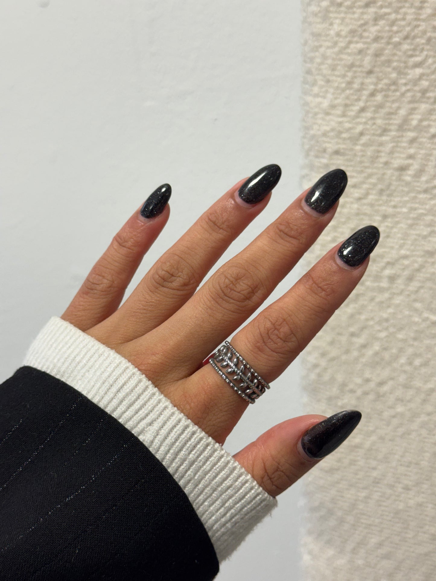 leaf ring silver