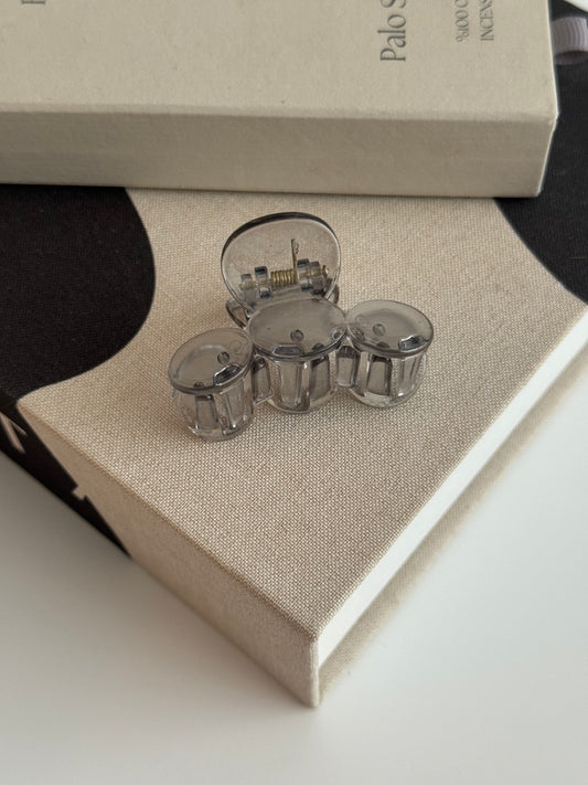 Mini Bubbly Hairclip Grey