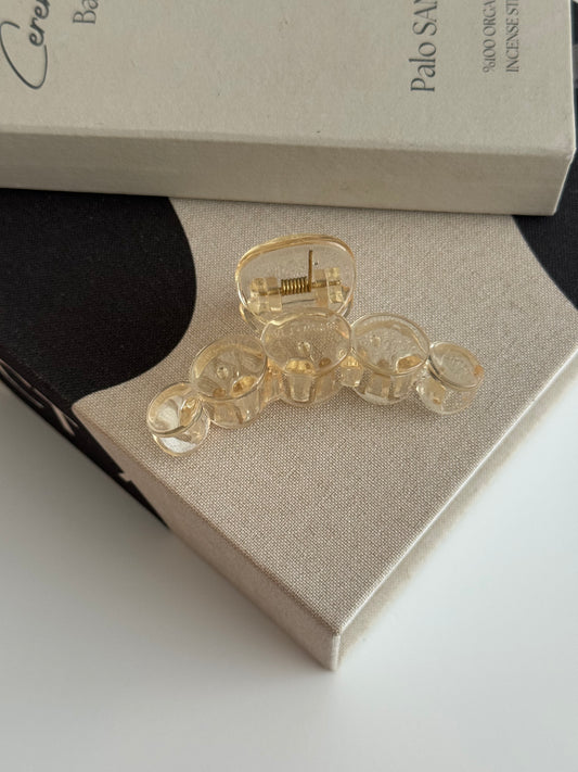 Midi Bubbly Hairclip Butter Yellow