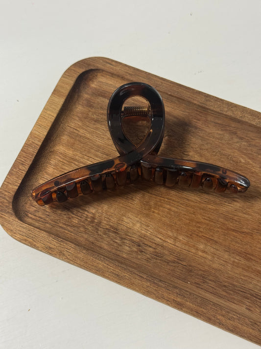 CURLY LEO HAIRCLIP BROWN
