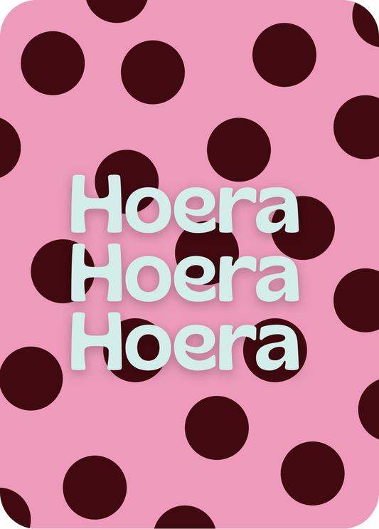 wenskaart | hoera hoera hoera