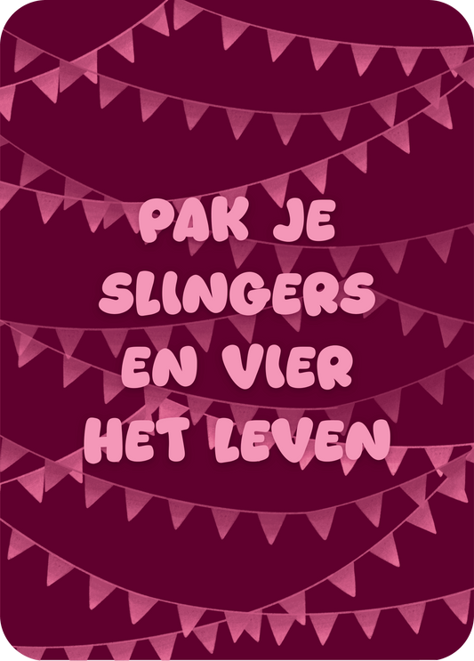 wenskaart | pak je slingers