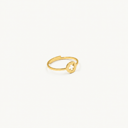open clover ring gold