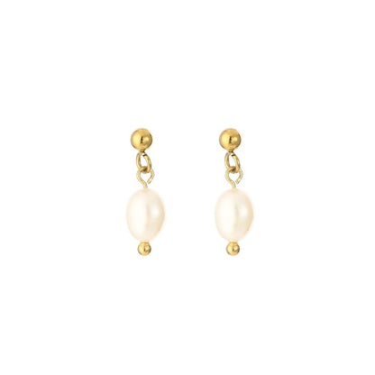 pearly earstuds gold