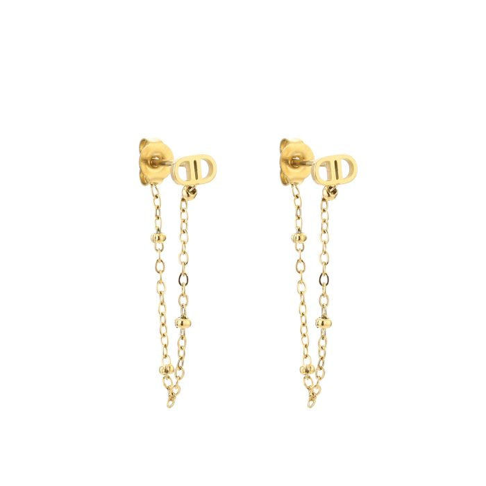 double earstuds gold