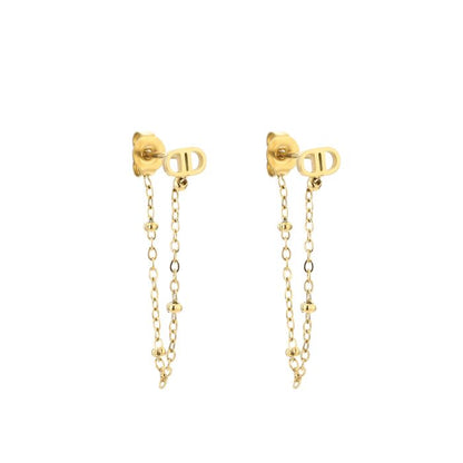 double earstuds gold