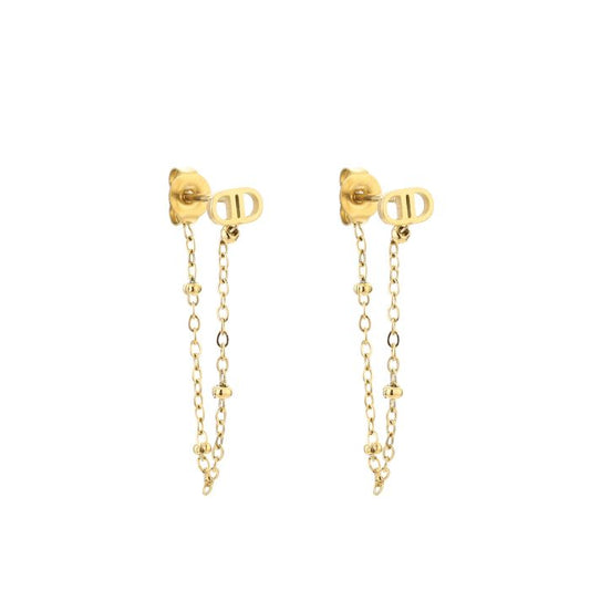 double earstuds gold