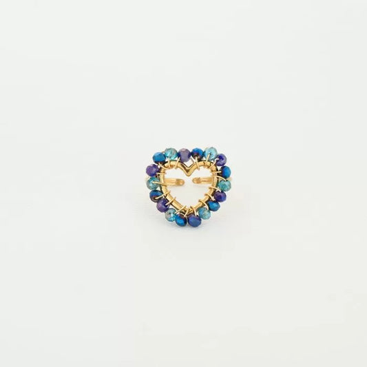 Bead Mix Ring Blue