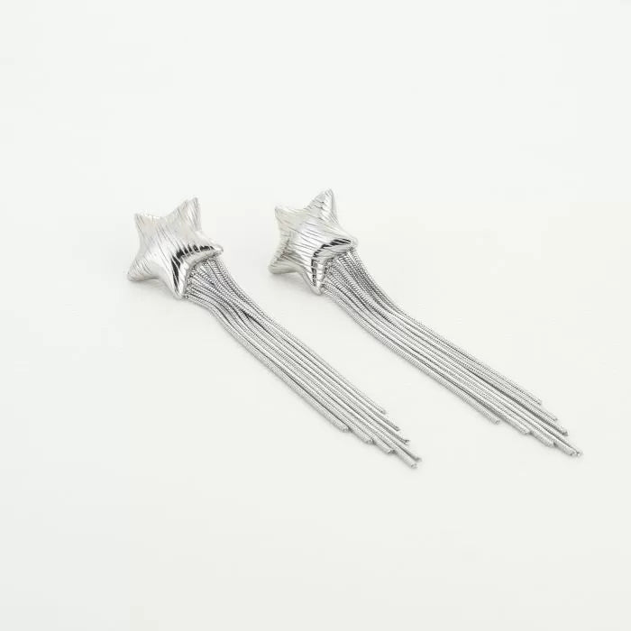 Star Drop Earstuds Silver