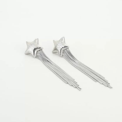 Star Drop Earstuds Silver