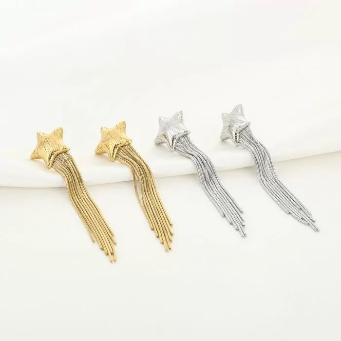Star Drop Earstuds Silver