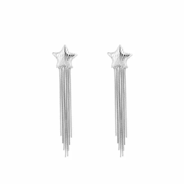 Star Drop Earstuds Silver