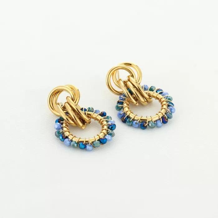 Beaded Earrings Blue