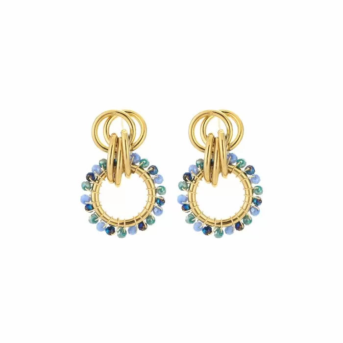 Beaded Earrings Blue