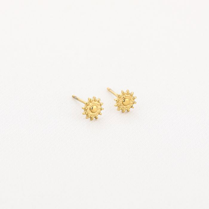 mini sun earstuds gold