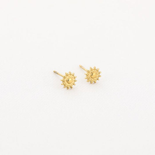 mini sun earstuds gold