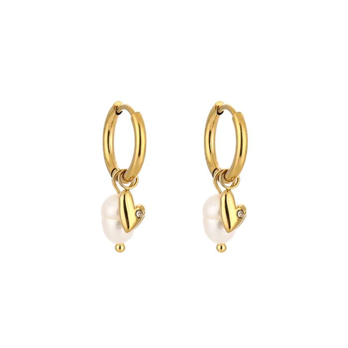 pearly love hoops gold