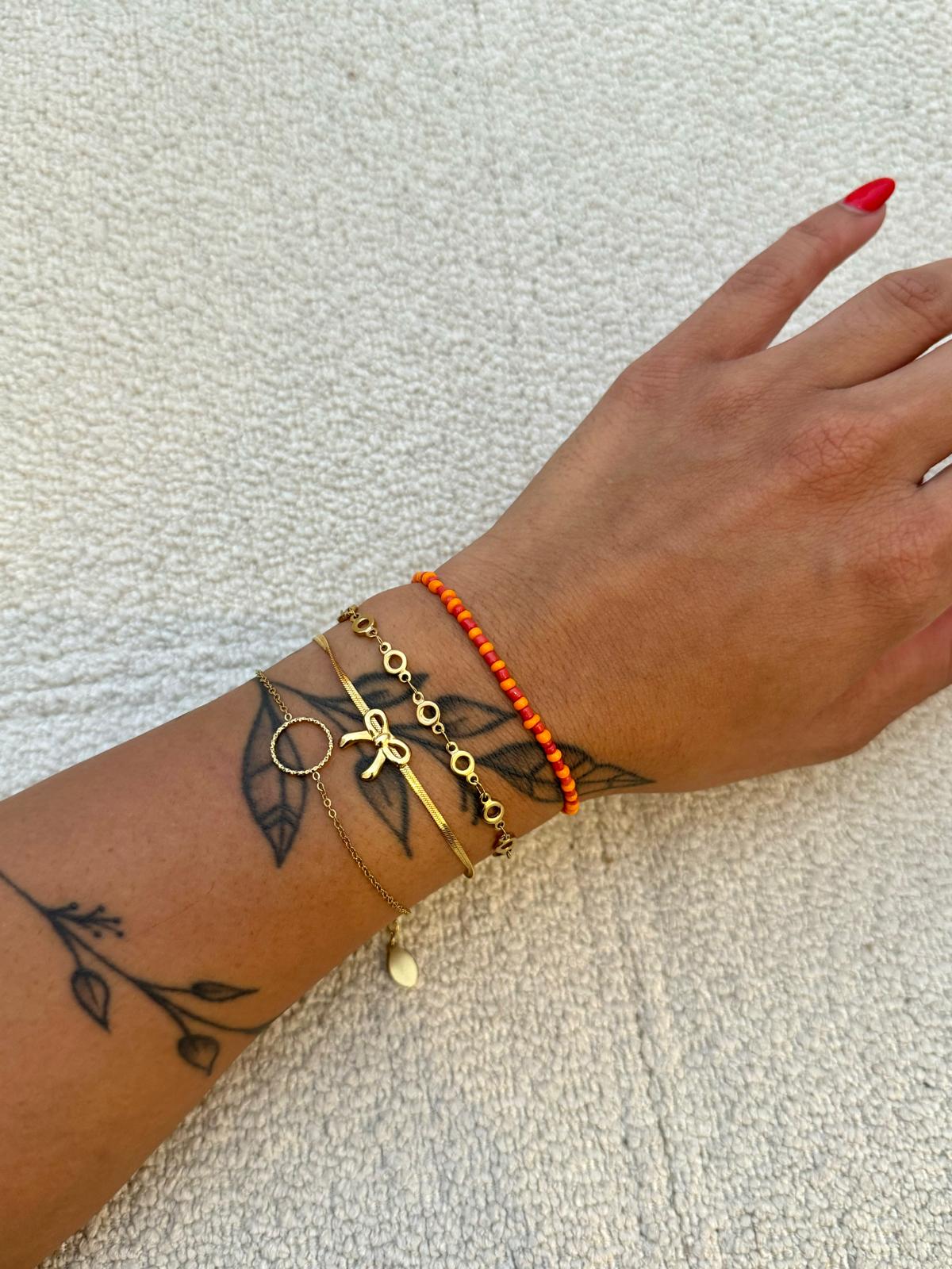 MIYUKI CORAL MIX BRACELET