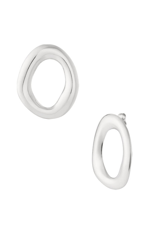 Oval Earrings Silver