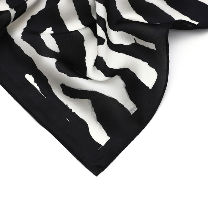 MINI SCARF BLACK ZEBRA