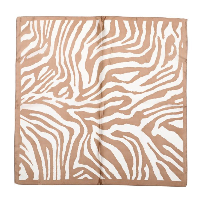 MINI SCARF BEIGE ZEBRA