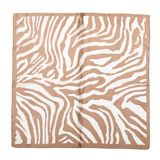 MINI SCARF BEIGE ZEBRA