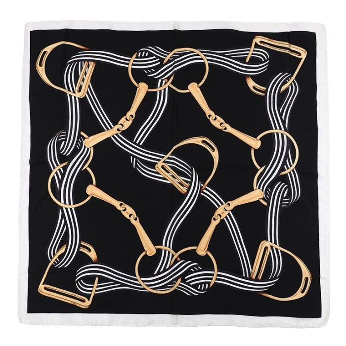 mini scarf black mix