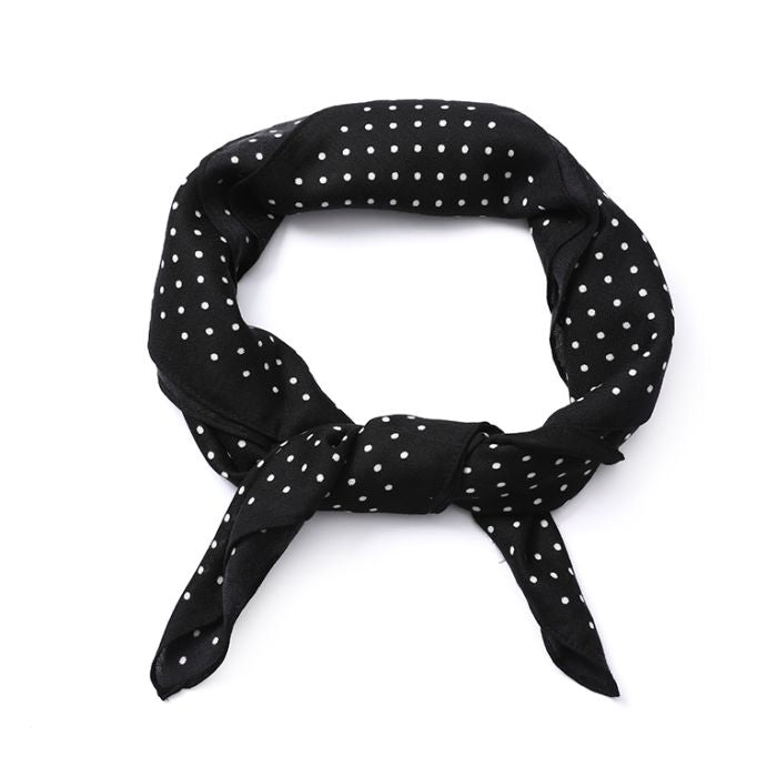 mini scarf black polkadot
