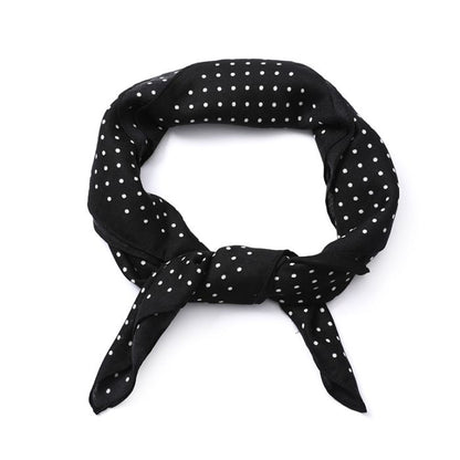 mini scarf black polkadot