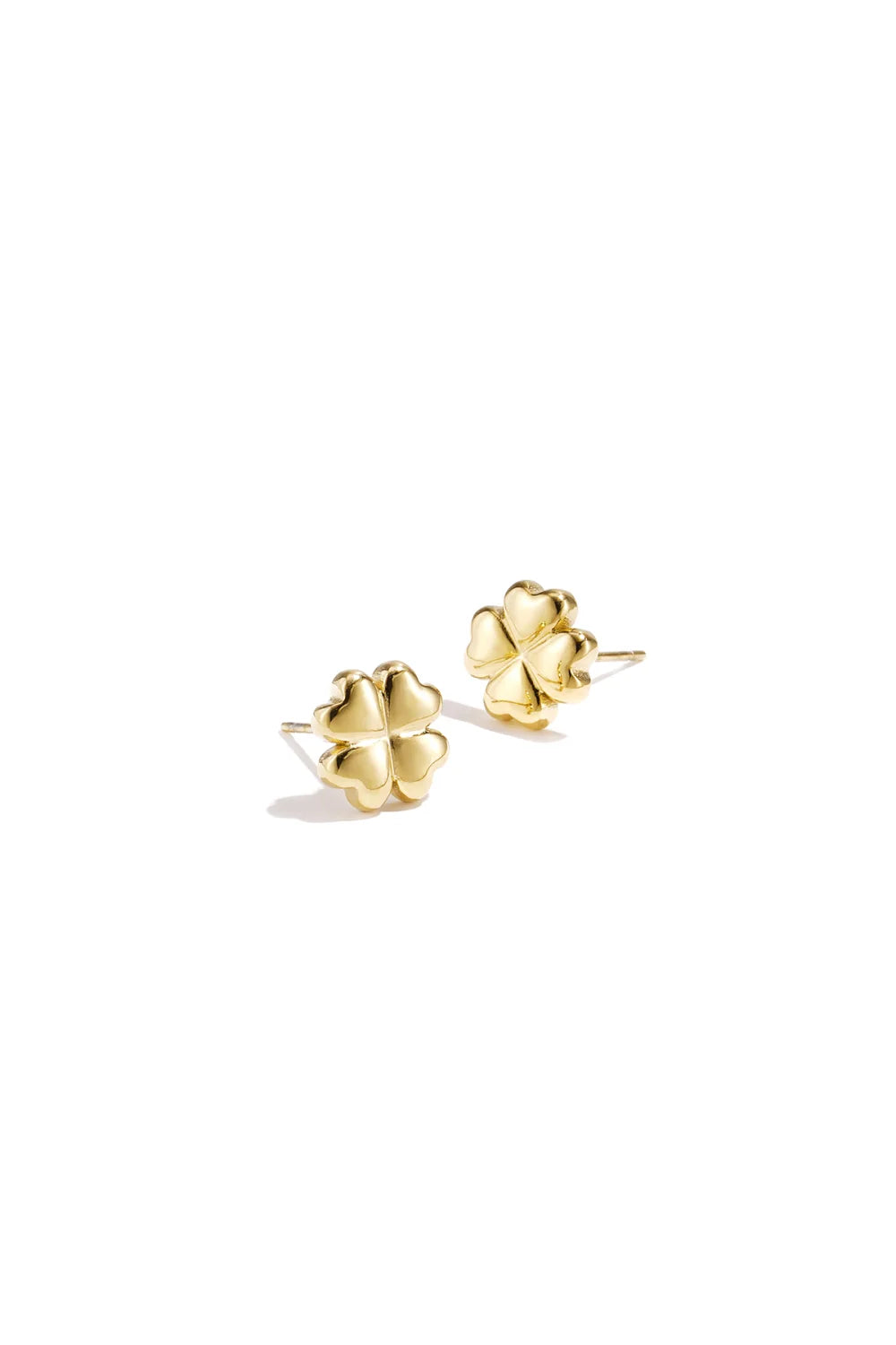 bold clover earstuds gold