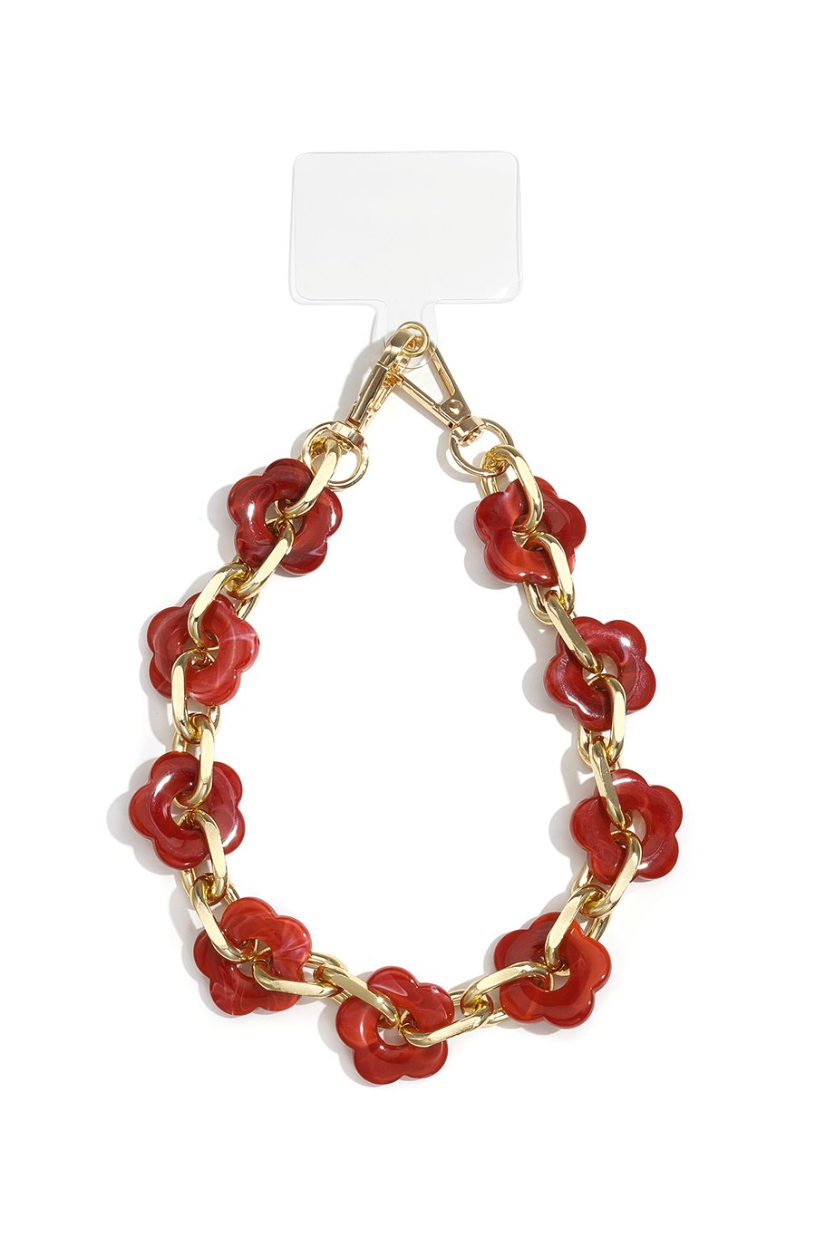 FLOWER PHONE CORD BORDEAUX