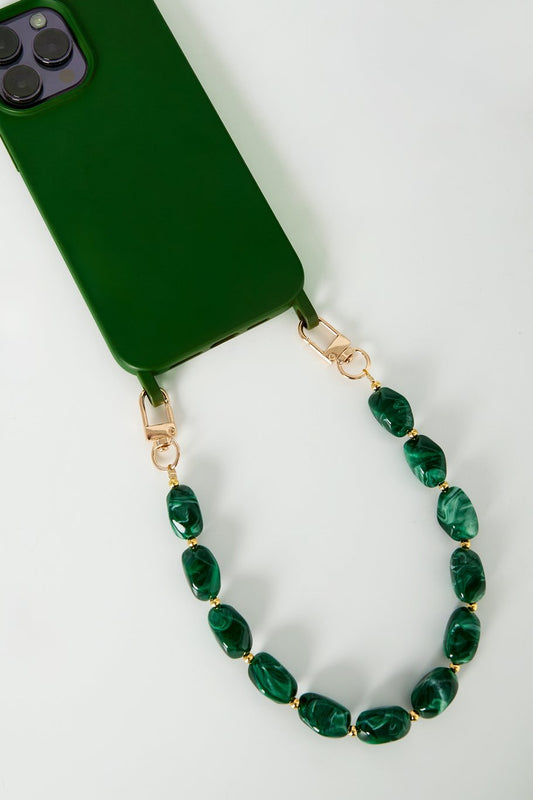 Phone Cord Acrylic Beads Green