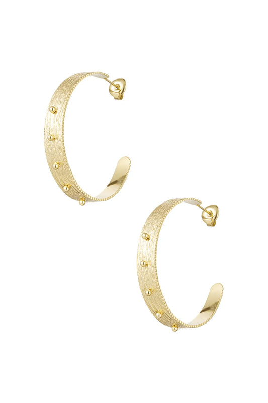 stud hoops gold