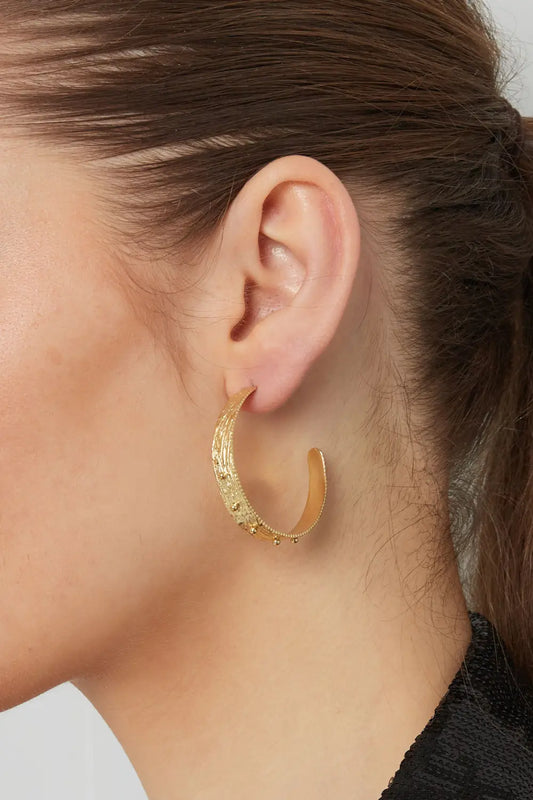 stud hoops gold