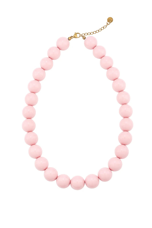 bead necklace baby pink